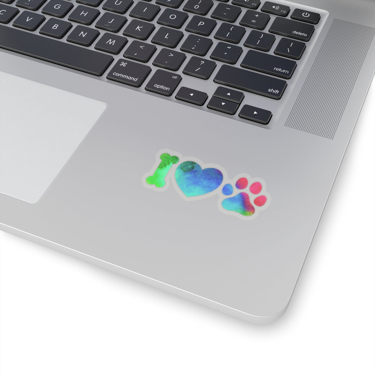 Paw Print Kiss-Cut Stickers - I Love Dogs