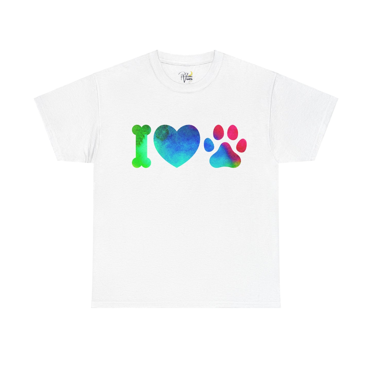 Paw Print Unisex Tee - I Love Dogs Shirt