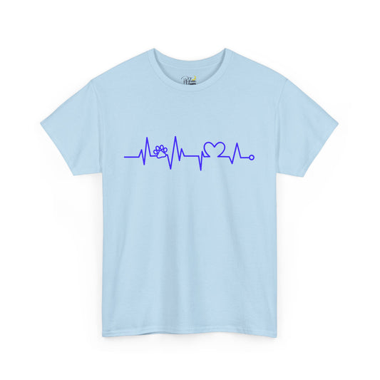 Dog paw. Heartrate Tshirt