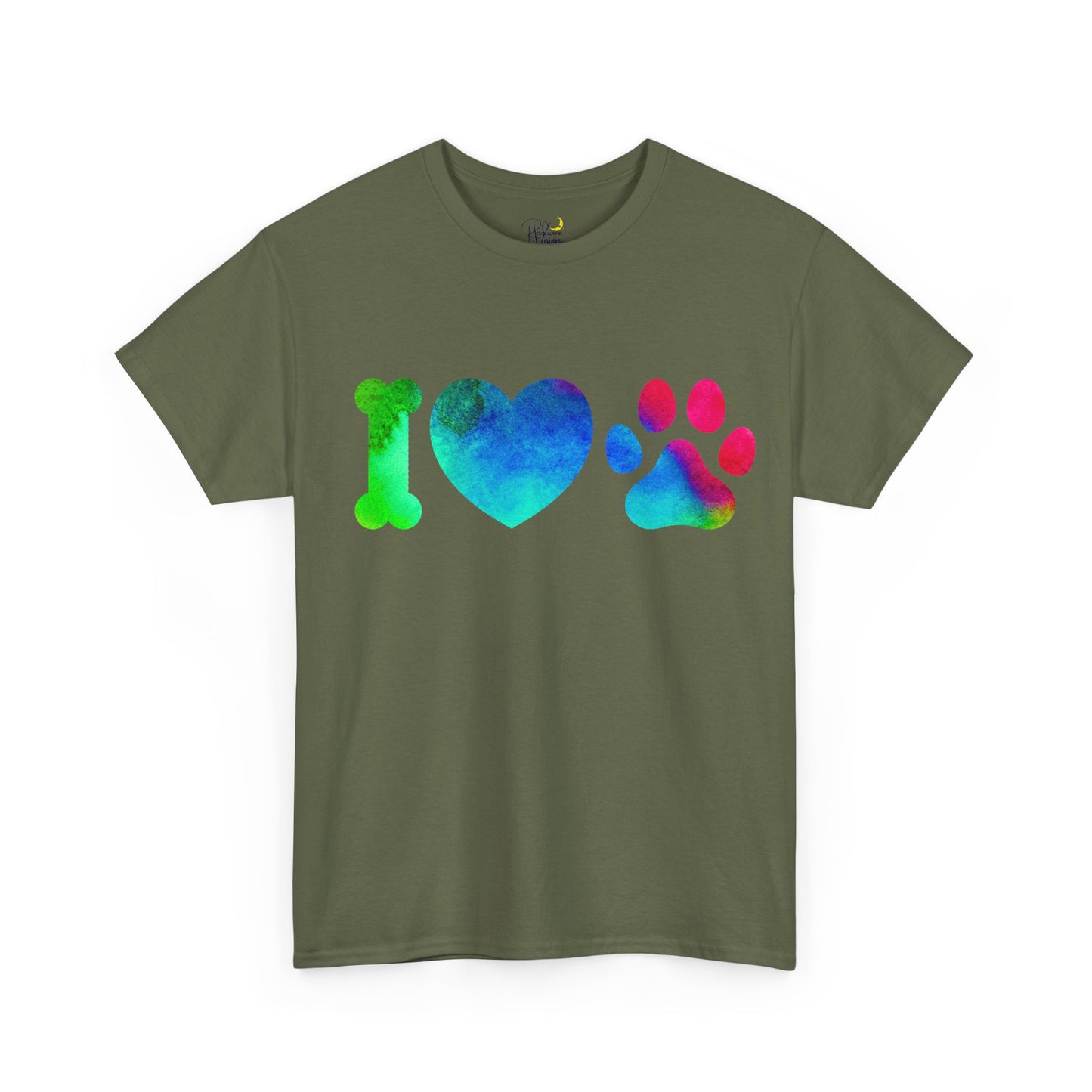 Paw Print Unisex Tee - I Love Dogs Shirt