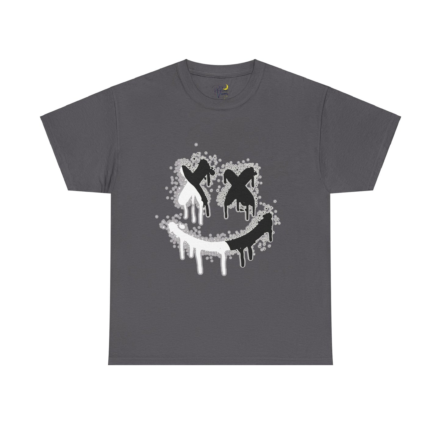 Face. Black/white Unisex Heavy Cotton Tee