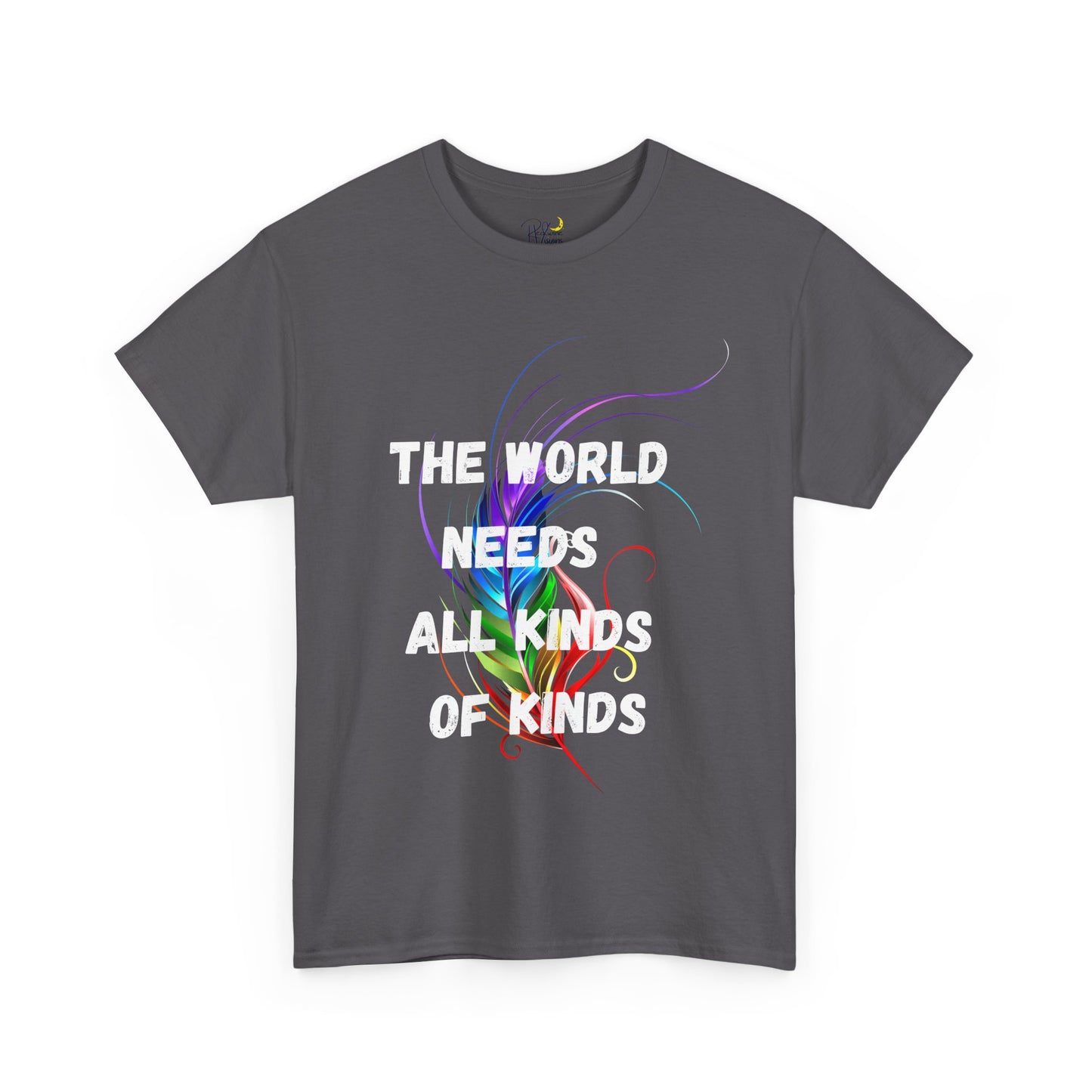 Colorful Feather Unisex Tee - The World Needs All Kinds of Kinds