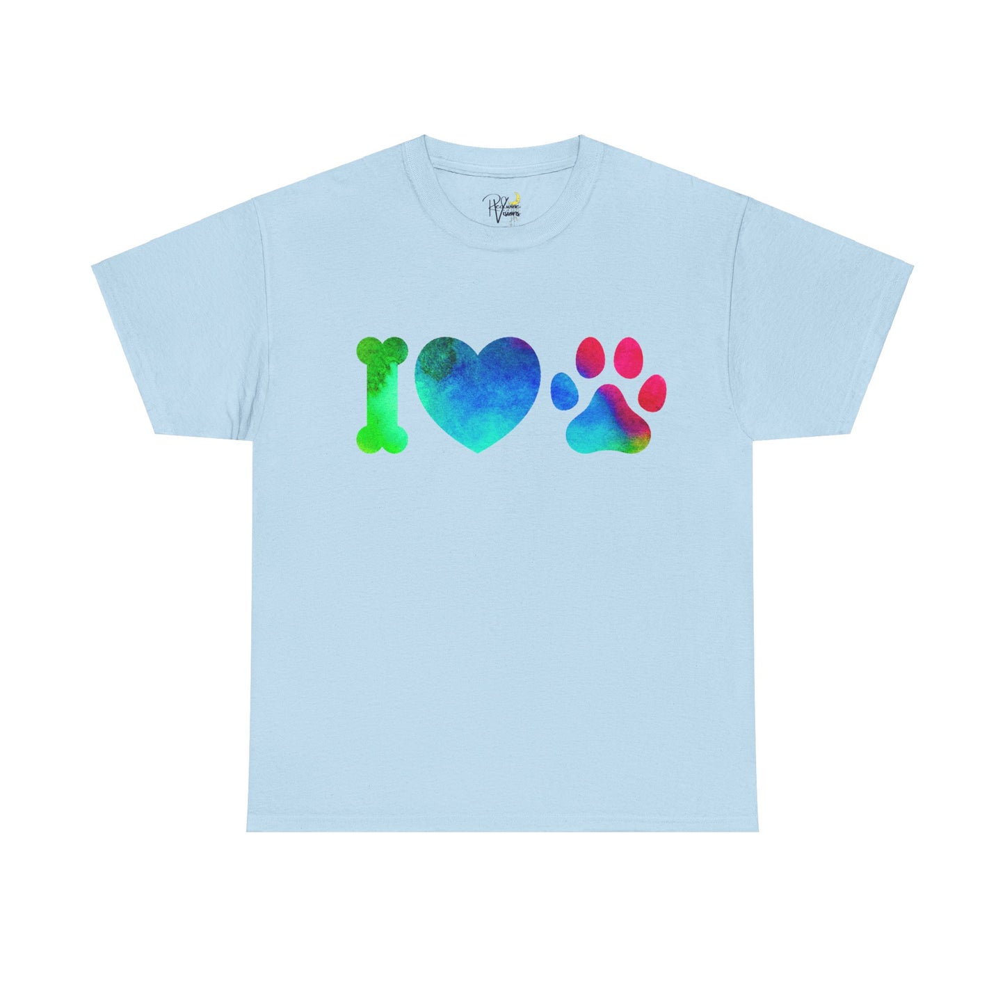 Paw Print Unisex Tee - I Love Dogs Shirt