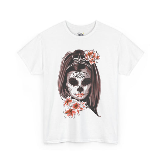 Spooky. Makeup. Skull Tshirt