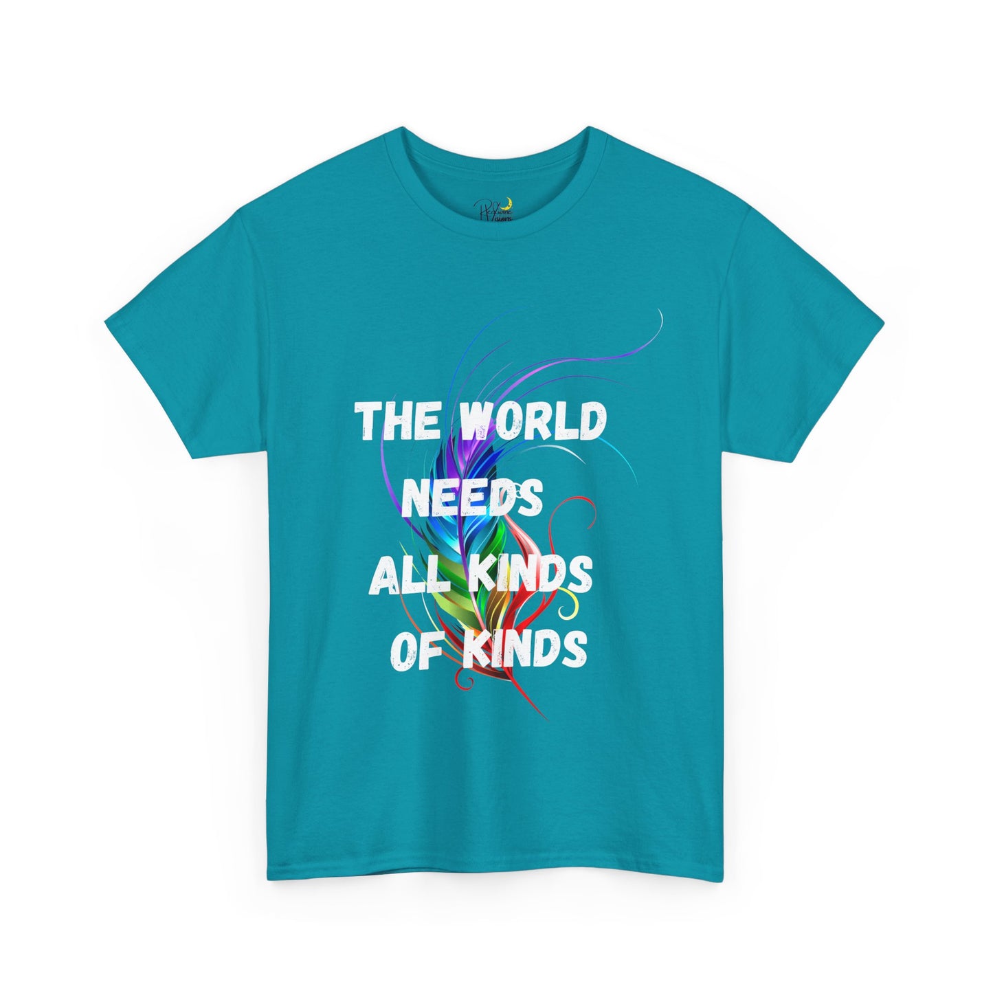 Colorful Feather Unisex Tee - The World Needs All Kinds of Kinds