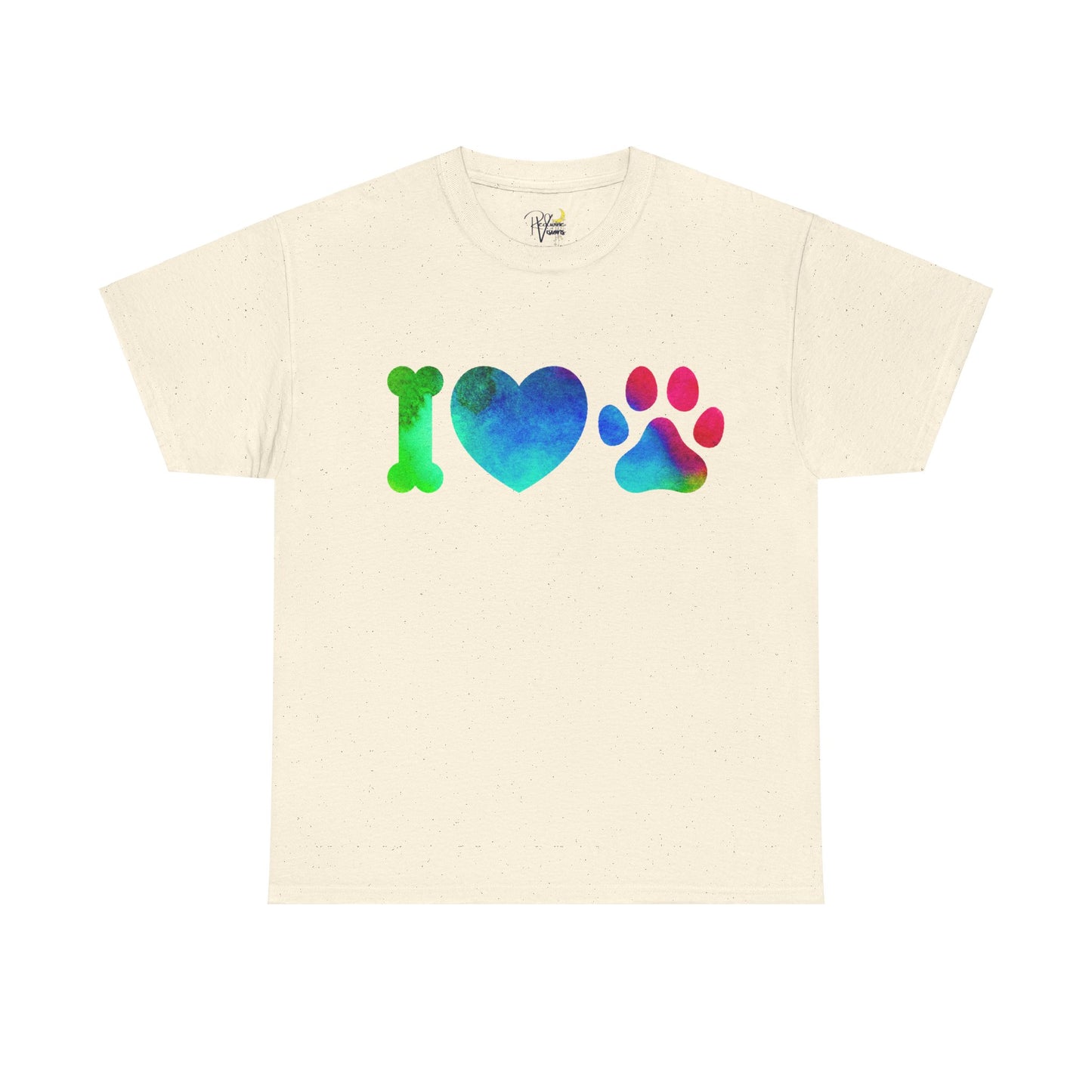 Paw Print Unisex Tee - I Love Dogs Shirt