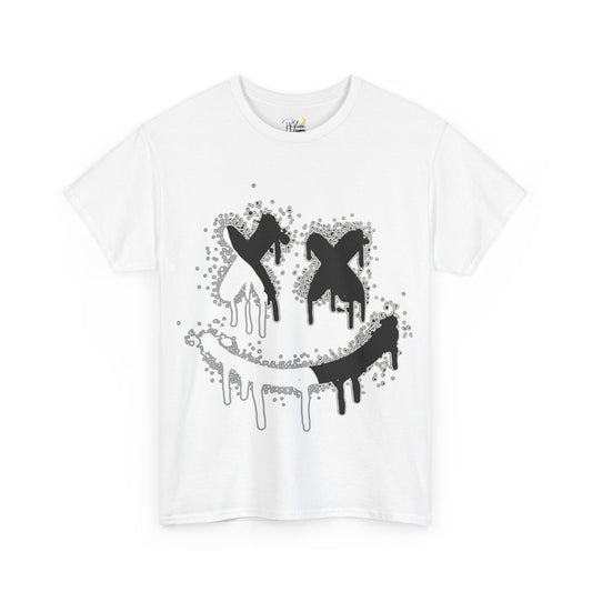 Face. Black/white Unisex Heavy Cotton Tee