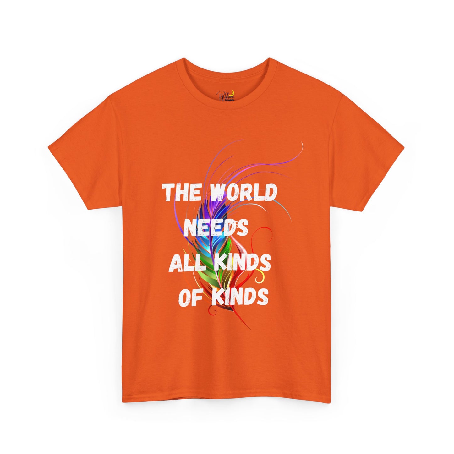 Colorful Feather Unisex Tee - The World Needs All Kinds of Kinds