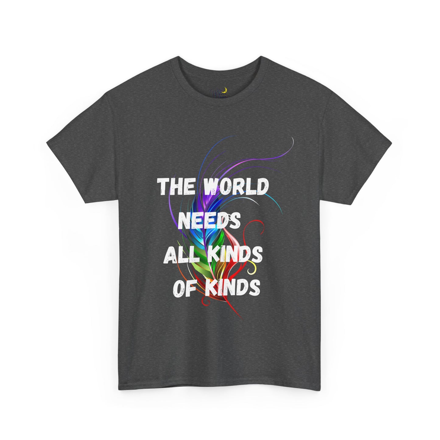 Colorful Feather Unisex Tee - The World Needs All Kinds of Kinds