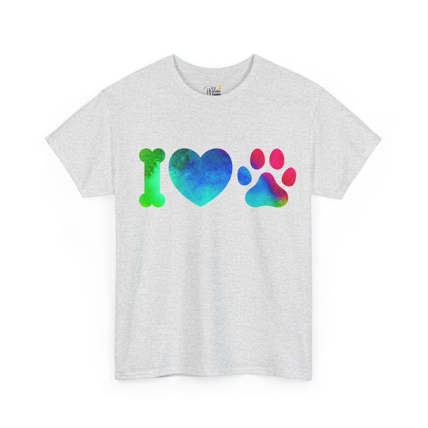 Paw Print Unisex Tee - I Love Dogs Shirt