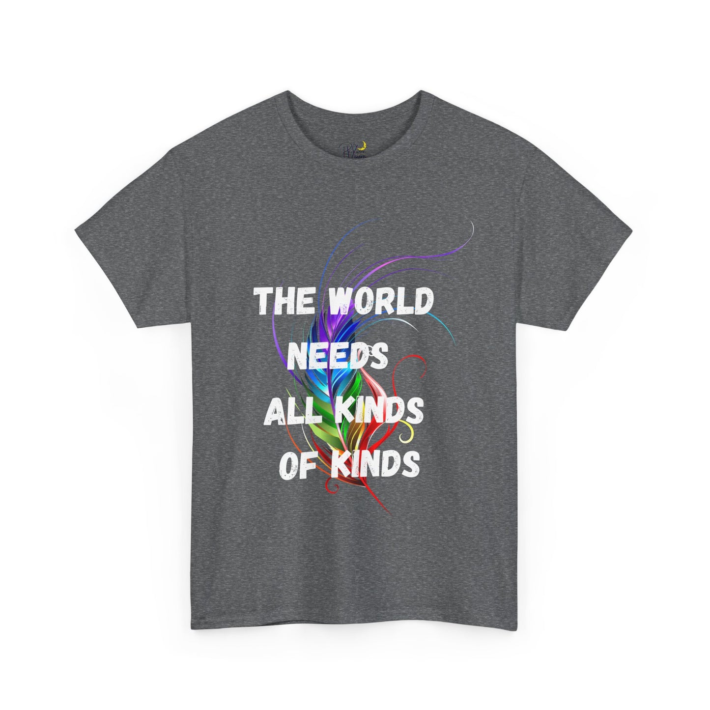 Colorful Feather Unisex Tee - The World Needs All Kinds of Kinds