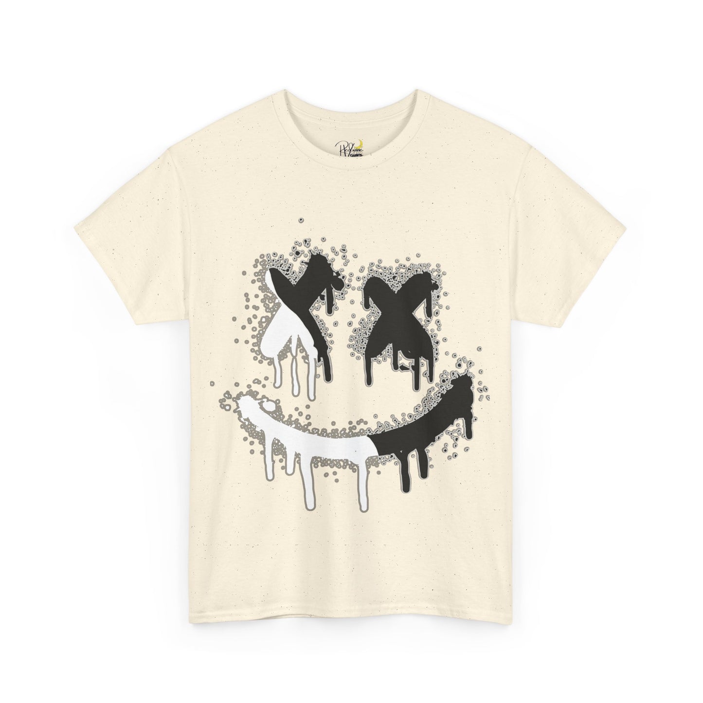 Face. Black/white Unisex Heavy Cotton Tee