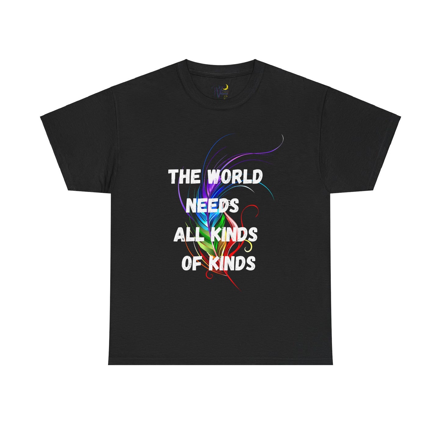 Colorful Feather Unisex Tee - The World Needs All Kinds of Kinds