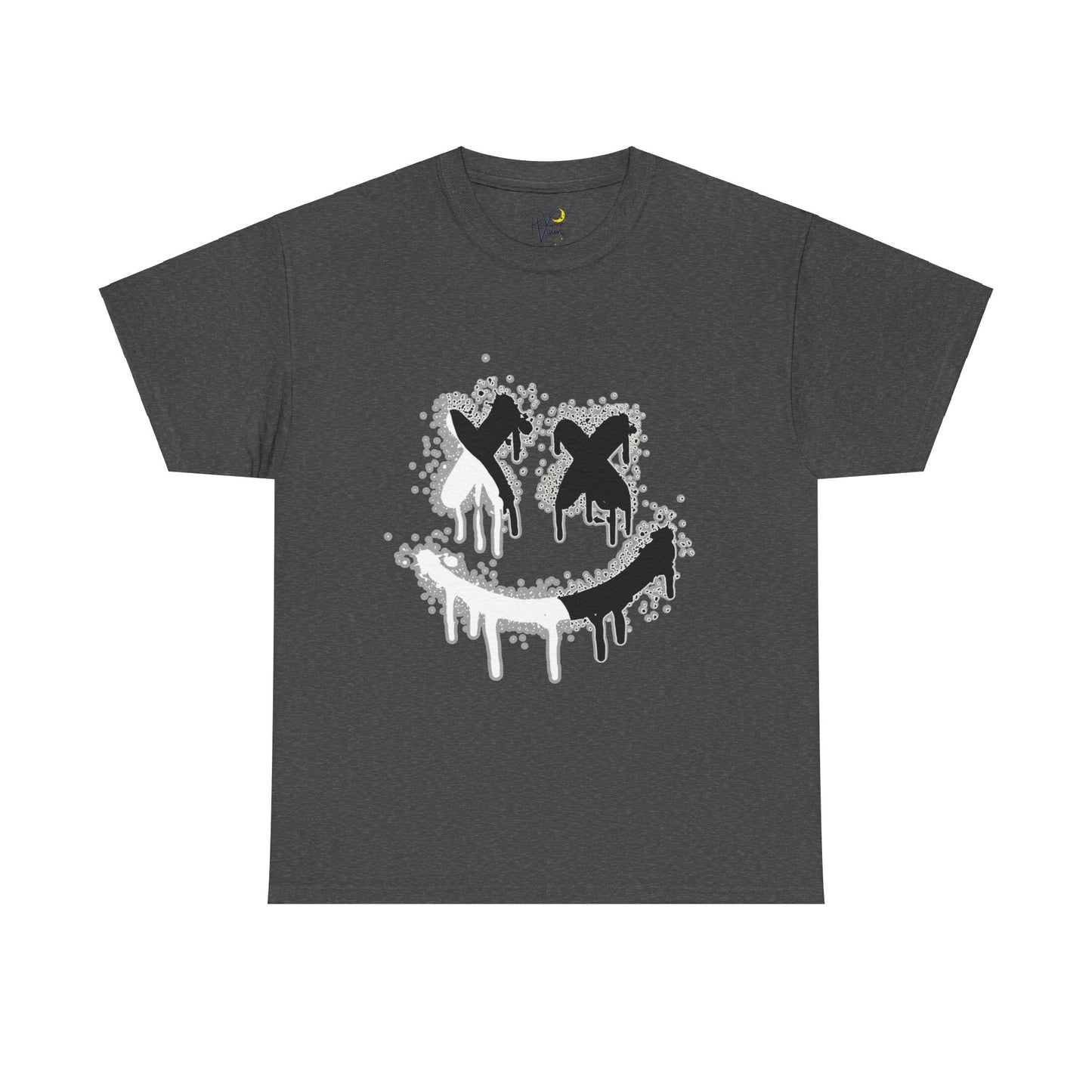 Face. Black/white Unisex Heavy Cotton Tee