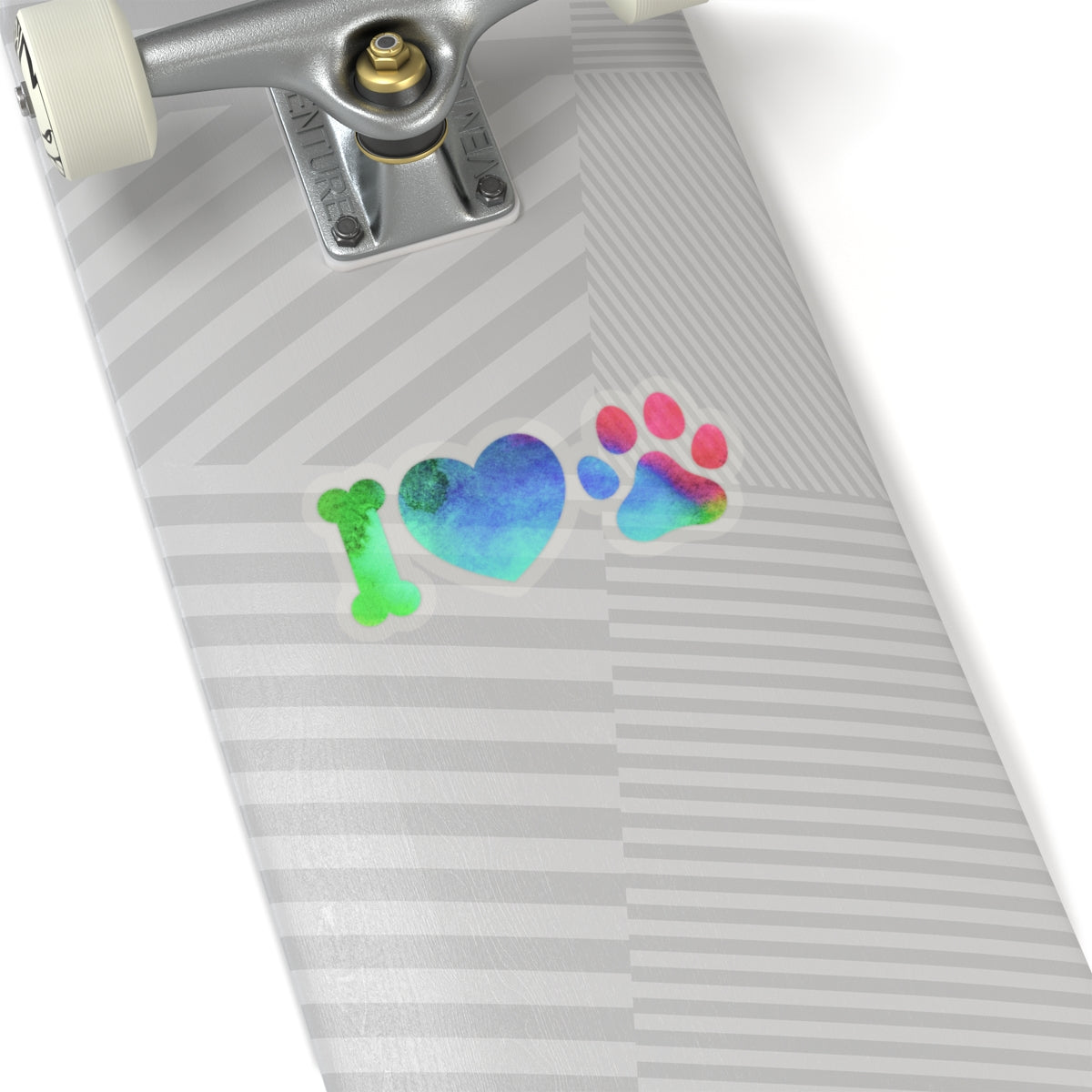 Paw Print Kiss-Cut Stickers - I Love Dogs