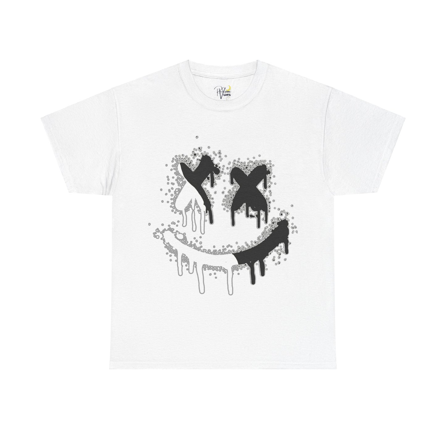 Face. Black/white Unisex Heavy Cotton Tee