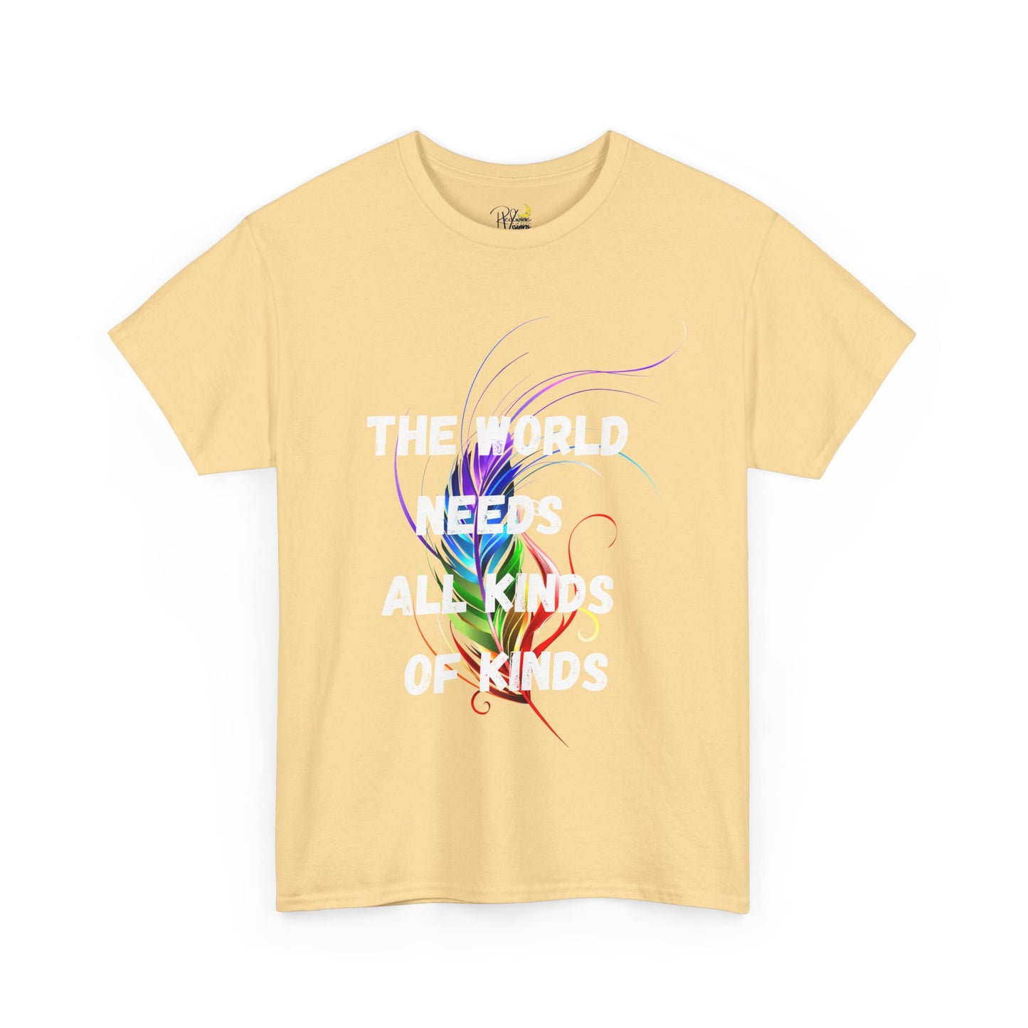 Colorful Feather Unisex Tee - The World Needs All Kinds of Kinds