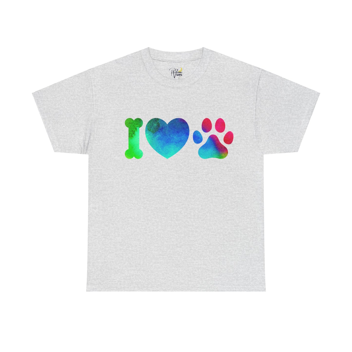 Paw Print Unisex Tee - I Love Dogs Shirt