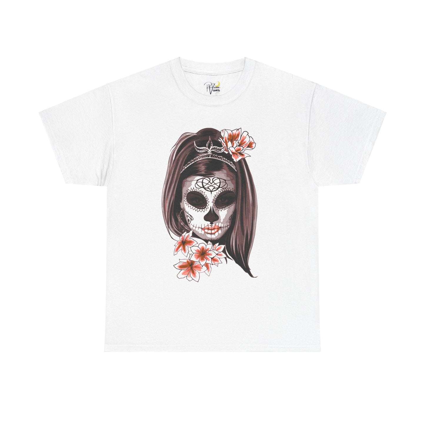 Spooky. Makeup. Skull Tshirt