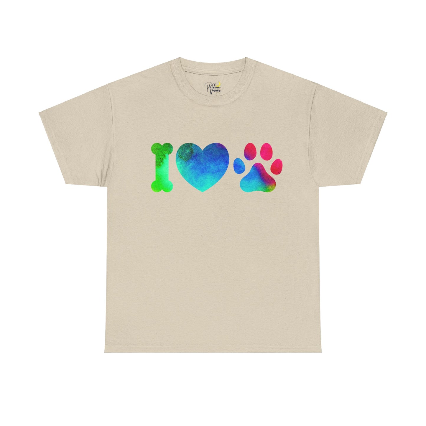 Paw Print Unisex Tee - I Love Dogs Shirt