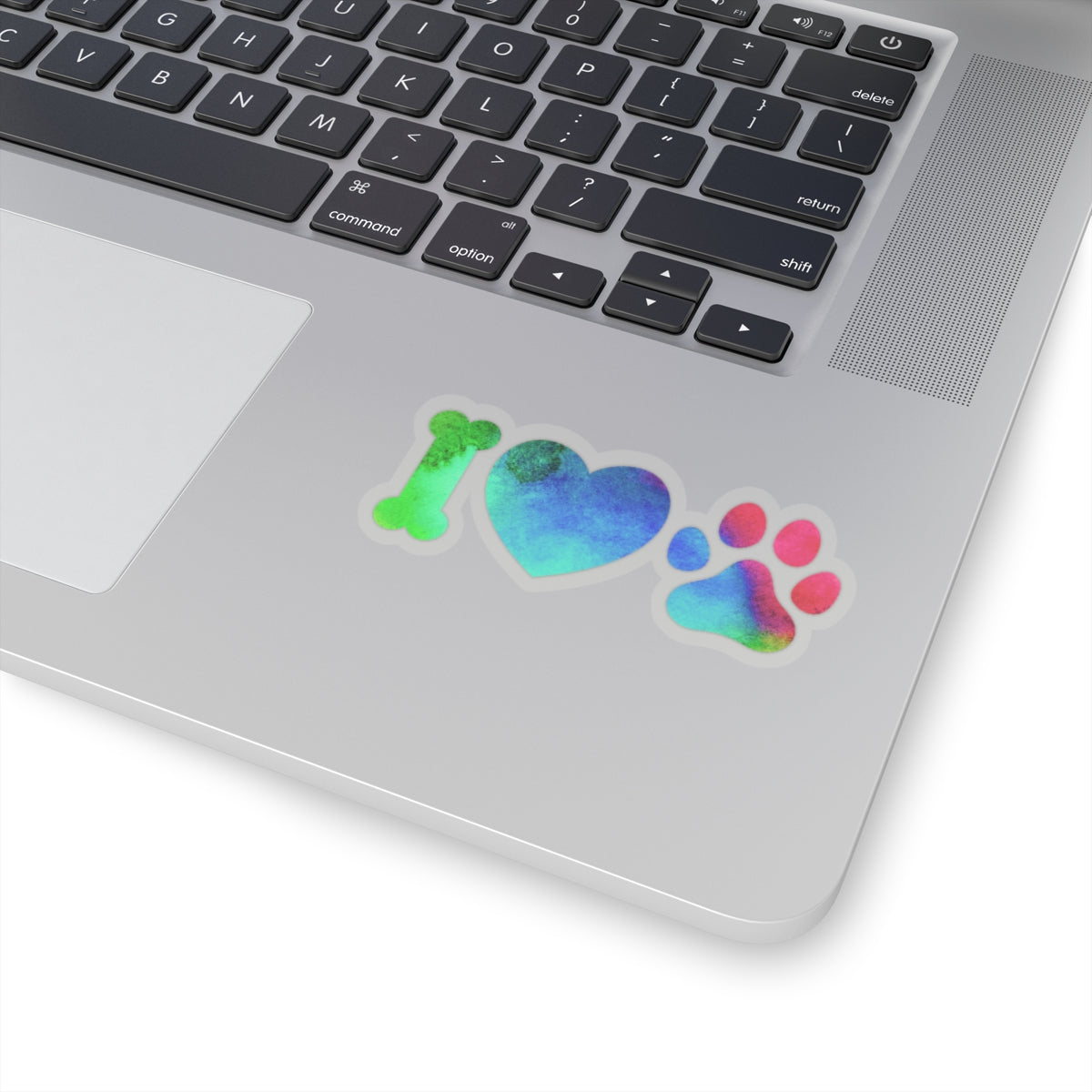 Paw Print Kiss-Cut Stickers - I Love Dogs